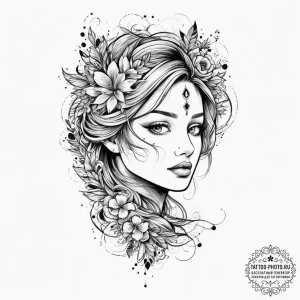 Tattoo sketch divine legend, tattoo drawing o... - эскиз тату (№1757349718_0, 08.09.2025 16:41) — tattoo-photo.ru