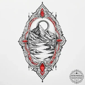 Tattoo sketch desert, artistic tattoo sketch,... - эскиз тату (№1757354696_0, 08.09.2025 18:04) — tattoo-photo.ru