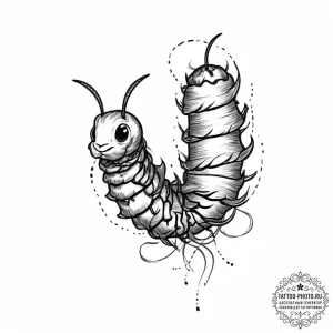 Tattoo sketch tent caterpillar, artistic tatt... - эскиз тату (№1757355292_0, 08.09.2025 18:14) — tattoo-photo.ru