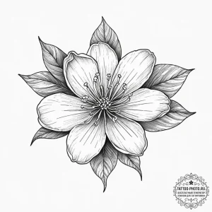 Tattoo sketch lime blossom, ink illustration... - эскиз тату (№1757355698_0, 08.09.2025 18:21) — tattoo-photo.ru