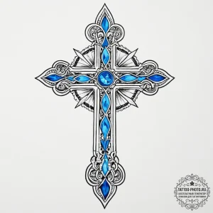 Tattoo sketch sapphire, ink illustration for... - эскиз тату (№1757355893_0, 08.09.2025 18:24) — tattoo-photo.ru