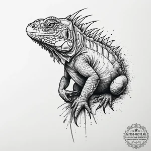 Tattoo sketch iguana, artistic tattoo sketch,... - эскиз тату (№1757356699_0, 08.09.2025 18:38) — tattoo-photo.ru
