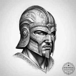 Tattoo sketch gladiator net, tattoo line art,... - эскиз тату (№1757361263_0, 08.09.2025 19:54) — tattoo-photo.ru