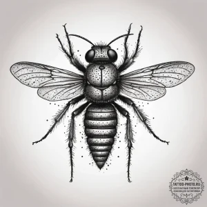 Tattoo sketch midge, ink illustration for tat... - эскиз тату (№1757370589_0, 08.09.2025 22:29) — tattoo-photo.ru