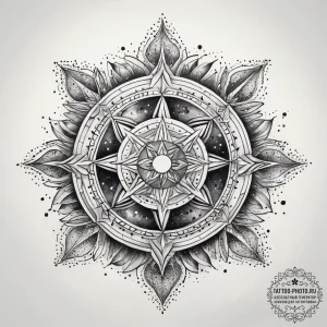 Tattoo sketch cosmic source, tattoo drawing o... - эскиз тату (№1757373983_0, 08.09.2025 23:26) — tattoo-photo.ru