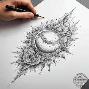 Tattoo sketch cosmic soil, tattoo drawing out... - эскиз тату (№1757374582_0, 08.09.2025 23:36) — tattoo-photo.ru