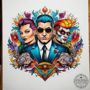 Tattoo sketch hands with a mobster, tattoo fl... - эскиз тату (№1757375181_0, 08.09.2025 23:46) — tattoo-photo.ru
