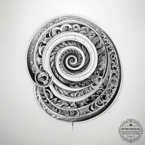 Tattoo sketch spiral - эскиз тату (№1757375777_0, 08.09.2025 23:56) — tattoo-photo.ru