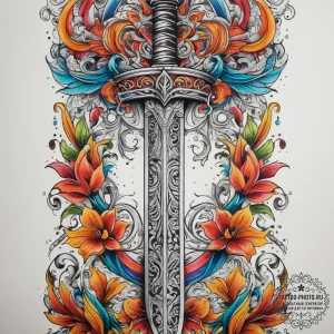 Tattoo sketch sword, tattoo drawing outline,... - эскиз тату (№1757382538_0, 09.09.2025 01:48) — tattoo-photo.ru