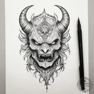 Tattoo sketch a quiet place monster silhouett... - эскиз тату (№1757382745_0, 09.09.2025 01:52) — tattoo-photo.ru