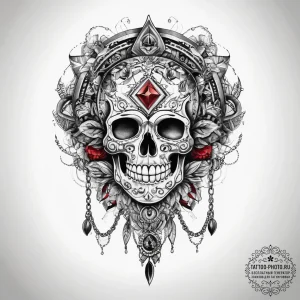 Tattoo sketch chain, ink illustration for tat... - эскиз тату (№1757384736_0, 09.09.2025 02:25) — tattoo-photo.ru