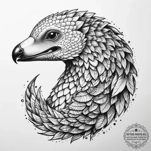 Tattoo sketch pangolin, concept art for tatto... - эскиз тату (№1757385713_0, 09.09.2025 02:41) — tattoo-photo.ru