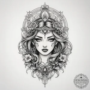 Tattoo sketch dark, tattoo flash sheet design... - эскиз тату (№1757385914_0, 09.09.2025 02:45) — tattoo-photo.ru
