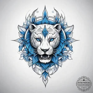 Tattoo sketch blue - эскиз тату (№1757386713_0, 09.09.2025 02:58) — tattoo-photo.ru