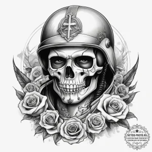 Tattoo sketch soldier with a needle, ink illu... - эскиз тату (№1757388282_0, 09.09.2025 03:24) — tattoo-photo.ru