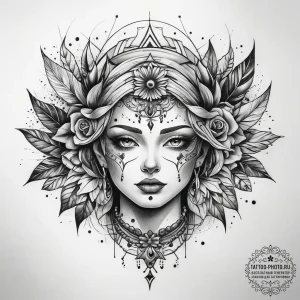 Tattoo sketch thankful, tattoo drawing outlin... - эскиз тату (№1757388477_0, 09.09.2025 03:27) — tattoo-photo.ru
