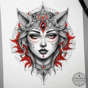 Tattoo sketch spirit, tattoo drawing outline,... - эскиз тату (№1757390667_0, 09.09.2025 04:04) — tattoo-photo.ru