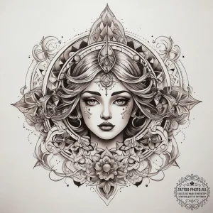 Tattoo sketch celestial tattoo, tattoo flash... - эскиз тату (№1757391062_0, 09.09.2025 04:11) — tattoo-photo.ru