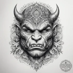 Tattoo sketch orc, tattoo drawing outline, or... - эскиз тату (№1757399375_0, 09.09.2025 06:29) — tattoo-photo.ru