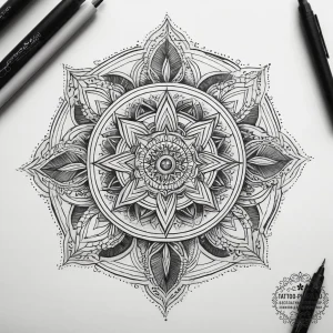 Tattoo sketch mystical scene, tattoo sketch d... - эскиз тату (№1757400369_0, 09.09.2025 06:46) — tattoo-photo.ru