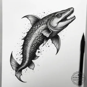 Tattoo sketch leviathan, tattoo drawing outli... - эскиз тату (№1757405316_0, 09.09.2025 08:08) — tattoo-photo.ru