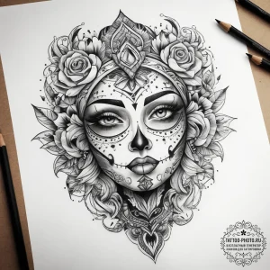 Tattoo sketch black, ink illustration for tat... - эскиз тату (№1757407886_0, 09.09.2025 08:51) — tattoo-photo.ru