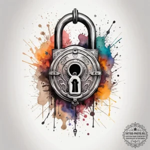 Tattoo hands with a lock, tattoo sketch desig... - эскиз тату (№1757408475_0, 09.09.2025 09:01) — tattoo-photo.ru