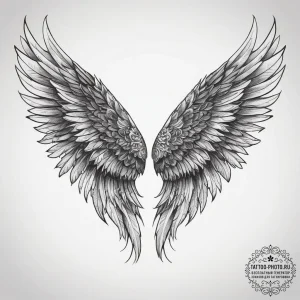 Tattoo sketch крылья ангела, ink illustration... - эскиз тату (№1757410660_0, 09.09.2025 09:37) — tattoo-photo.ru