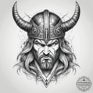 Tattoo sketch perun, the god of thunder, with... - эскиз тату (№1757414989_0, 09.09.2025 10:49) — tattoo-photo.ru