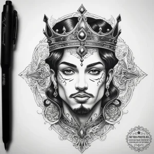 Tattoo sketch prince, artistic tattoo sketch,... - эскиз тату (№1757416770_0, 09.09.2025 11:19) — tattoo-photo.ru