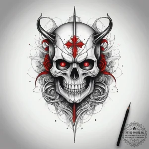 Tattoo sketch koschei the deathless with a ne... - эскиз тату (№1757431307_0, 09.09.2025 15:21) — tattoo-photo.ru