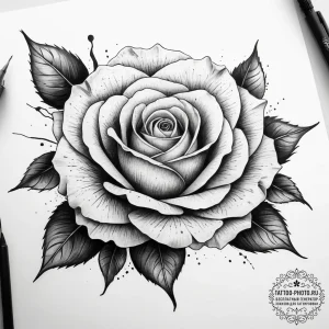 Tattoo sketch watercolor роза, ink illustrati... - эскиз тату (№1757431899_0, 09.09.2025 15:31) — tattoo-photo.ru