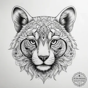 Tattoo sketch cute animal tattoo - эскиз тату (№1757437964_0, 09.09.2025 17:12) — tattoo-photo.ru
