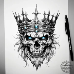 Tattoo sketch lich king crown - эскиз тату (№1757440131_0, 09.09.2025 17:48) — tattoo-photo.ru