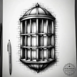 Tattoo sketch prison cell window, tattoo sket... - эскиз тату (№1757440325_0, 09.09.2025 17:52) — tattoo-photo.ru