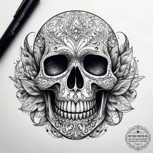 Tattoo sketch blackwork черный череп, tattoo... - эскиз тату (№1757442288_0, 09.09.2025 18:24) — tattoo-photo.ru