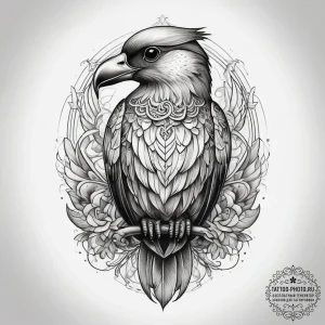 Tattoo sketch murre, tattoo sketch design, ro... - эскиз тату (№1757443266_0, 09.09.2025 18:41) — tattoo-photo.ru