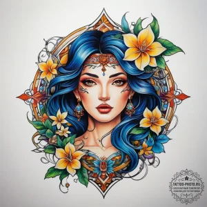 Tattoo sketch jasmine, tattoo line art, neo t... - эскиз тату (№1757444066_0, 09.09.2025 18:54) — tattoo-photo.ru