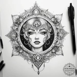 Tattoo sketch cosmic earth, tattoo line art,... - эскиз тату (№1757447816_0, 09.09.2025 19:56) — tattoo-photo.ru