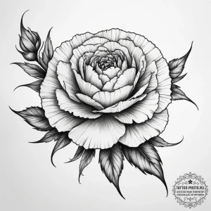 Tattoo sketch carnation - эскиз тату (№1757453162_0, 09.09.2025 21:26) — tattoo-photo.ru