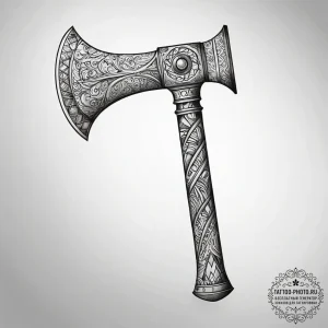 Tattoo sketch axe, artistic tattoo sketch, se... - эскиз тату (№1757453356_0, 09.09.2025 21:29) — tattoo-photo.ru