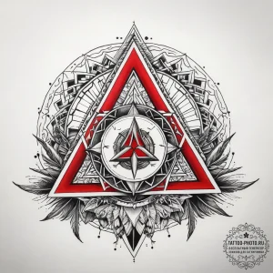 Tattoo sketch valknut with raven feathers, co... - эскиз тату (№1757455355_0, 09.09.2025 22:02) — tattoo-photo.ru