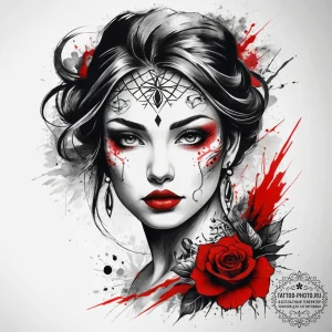 Tattoo sketch spiritual history, concept art... - эскиз тату (№1757458336_0, 09.09.2025 22:52) — tattoo-photo.ru