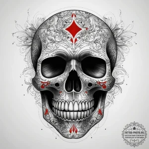 Tattoo sketch узор в виде черепа с воздухом,... - эскиз тату (№1757465911_0, 10.09.2025 00:58) — tattoo-photo.ru
