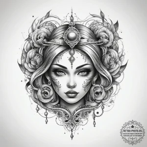 Tattoo sketch pearl string tattoo, tattoo ske... - эскиз тату (№1757467879_0, 10.09.2025 01:31) — tattoo-photo.ru
