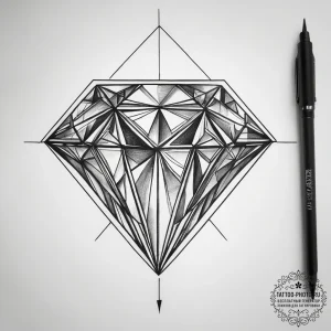 Tattoo sketch diamond - эскиз тату (№1757468665_0, 10.09.2025 01:44) — tattoo-photo.ru