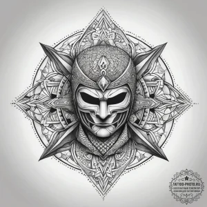Tattoo sketch ninja, tattoo flash sheet desig... - эскиз тату (№1757470034_0, 10.09.2025 02:07) — tattoo-photo.ru