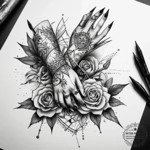 Tattoo sketch hands with a scissors, tattoo f... - эскиз тату (№1757471005_0, 10.09.2025 02:23) — tattoo-photo.ru