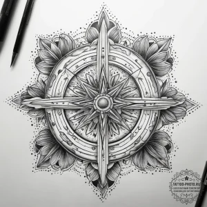 Tattoo sketch holy cosmos, tattoo line art, d... - эскиз тату (№1757473128_0, 10.09.2025 02:58) — tattoo-photo.ru