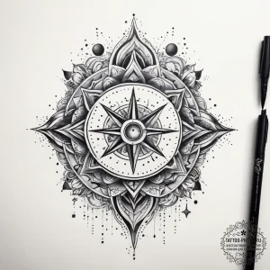 Tattoo sketch cosmic fount, tattoo drawing ou... - эскиз тату (№1757473322_0, 10.09.2025 03:02) — tattoo-photo.ru